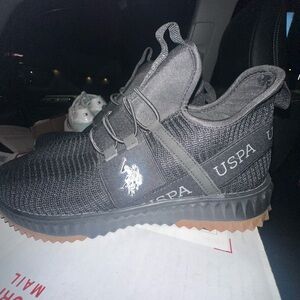 Polo USPA Black Knit Sneakers(Unisex)